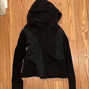 Black with lace Hooded Jacket